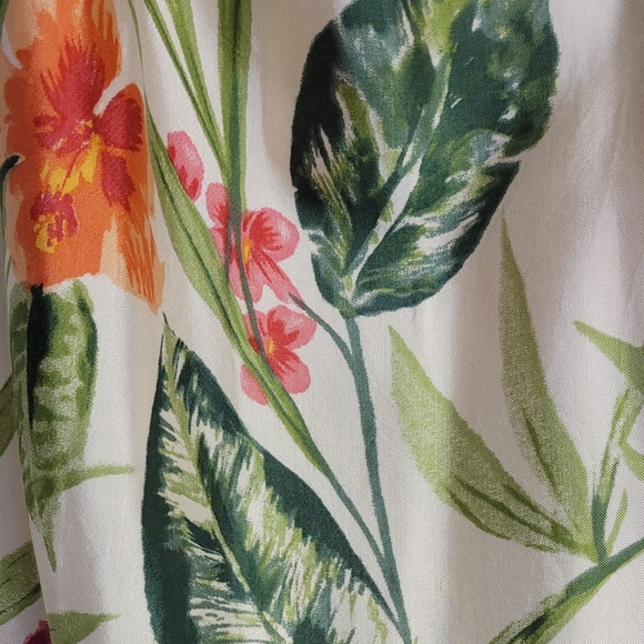 Vintage Carol Anderson Tropical Floral Maxi Skirt Size 14 (32"waist) - Picture 6 of 9